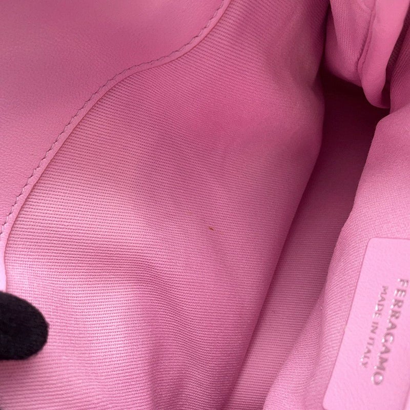 サルヴァトーレ・フェラガモ ハンドバッグ ロゴ ファブリック 214988 Ferragamo バッグ 黒