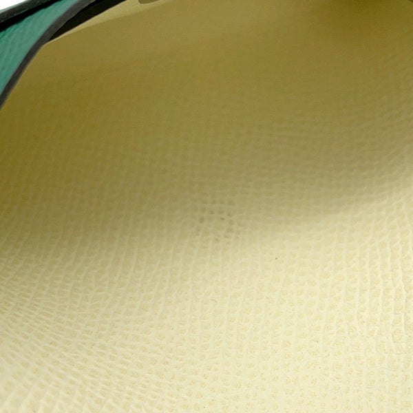 エルメス コインケース カルヴィ デュオ ヴェルソ ヴェールヴェルティゴ/ジョーヌミルトン/シルバー金具 エプソン W刻印 財布