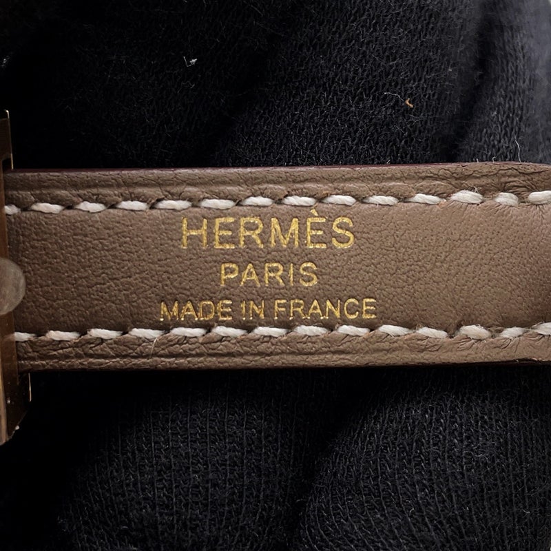 エルメス ショルダーストラップ クルー メドール エトゥープ/ゴールド金具 スイフト W刻印 HERMES ストラップ