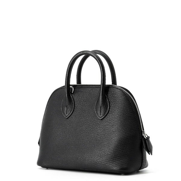 エルメス ボリード1923 ミニ ブラック/シルバー金具 シェブルミゾル K刻印 HERMES ２wayショルダー 黒
