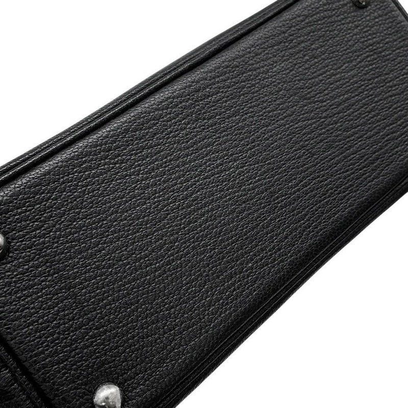 エルメス ボリード1923 ミニ ブラック/シルバー金具 シェブルミゾル K刻印 HERMES ２wayショルダー 黒