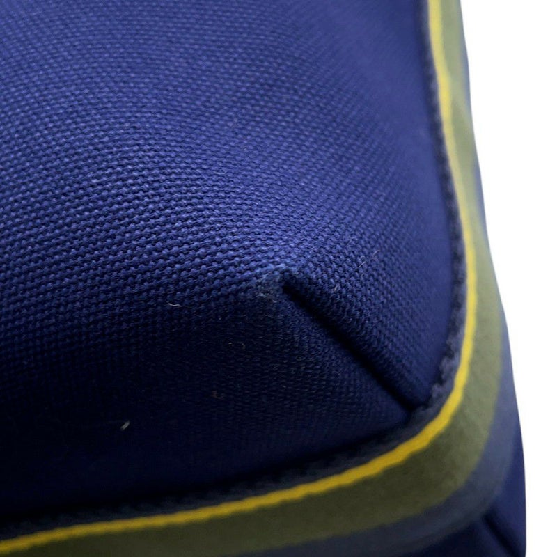 エルメス ポーチ ブリッド・ア・ブラックPM Hパヴィヨン マリン/シルバー金具 キャンバス HERMES バッグ 小物入れ