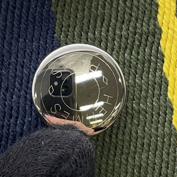 エルメス ポーチ ブリッド・ア・ブラックPM Hパヴィヨン マリン/シルバー金具 キャンバス HERMES バッグ 小物入れ