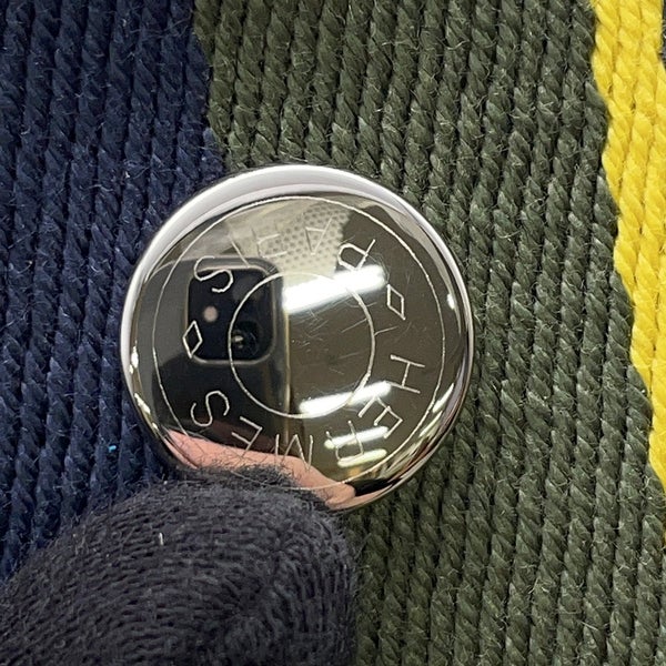 エルメス ポーチ ブリッド・ア・ブラックPM Hパヴィヨン マリン/シルバー金具 キャンバス HERMES バッグ 小物入れ