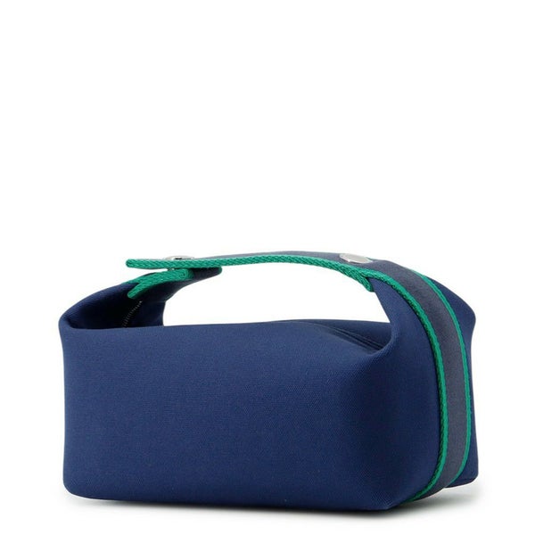 エルメス ポーチ ブリッド・ア・ブラックPM マリン/シルバー金具 キャンバス HERMES 小物入れ