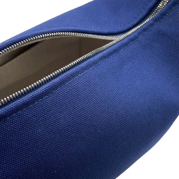 エルメス ポーチ ブリッド・ア・ブラックPM マリン/シルバー金具 キャンバス HERMES 小物入れ