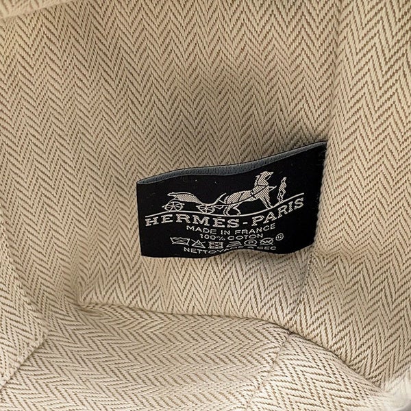 エルメス ポーチ ブリッド・ア・ブラックPM マリン/シルバー金具 キャンバス HERMES 小物入れ