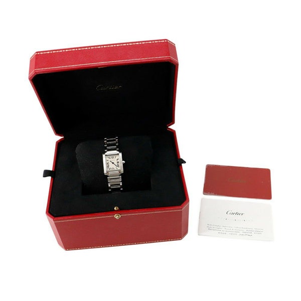 カルティエ タンク フランセーズ SM W51008Q3 Cartier 腕時計 シルバー文字盤 クォーツ