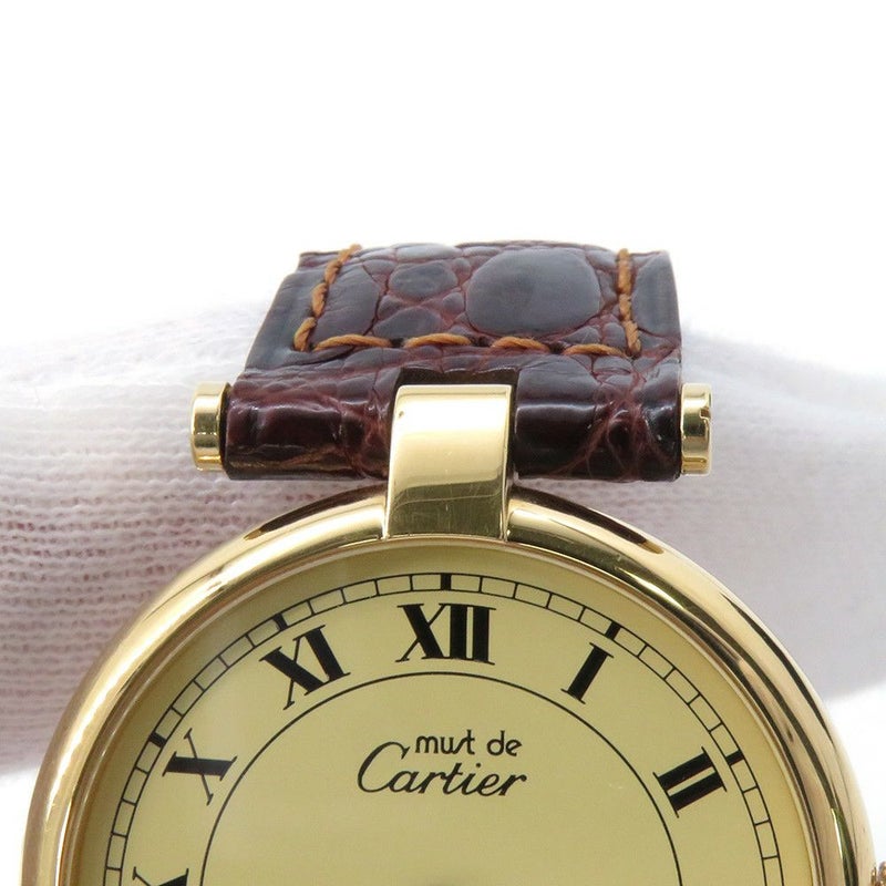 カルティエ マストヴァンドーム LM Cartier 腕時計 アイボリー文字盤 クォーツ