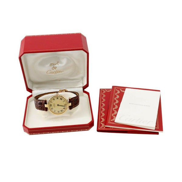 カルティエ マストヴァンドーム LM Cartier 腕時計 アイボリー文字盤 クォーツ