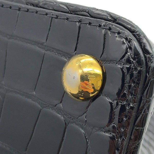 ルイヴィトン ハンドバッグ クロコダイル カプシーヌ BB N92232 2wayショルダー 黒 ブラック