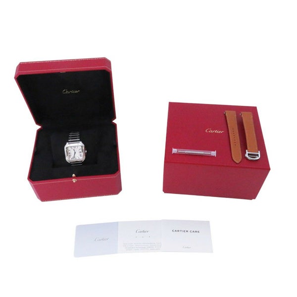 カルティエ サントス ドゥ カルティエ MM WSSA0029 Cartier 腕時計 シルバー文字盤