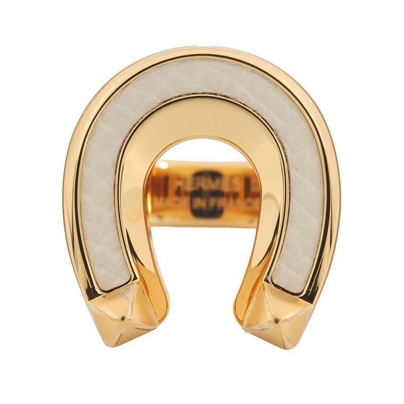 エルメス リング ジョケットGM クレ/ゴールド金具 エプソン サイズ57 HERMES 指輪