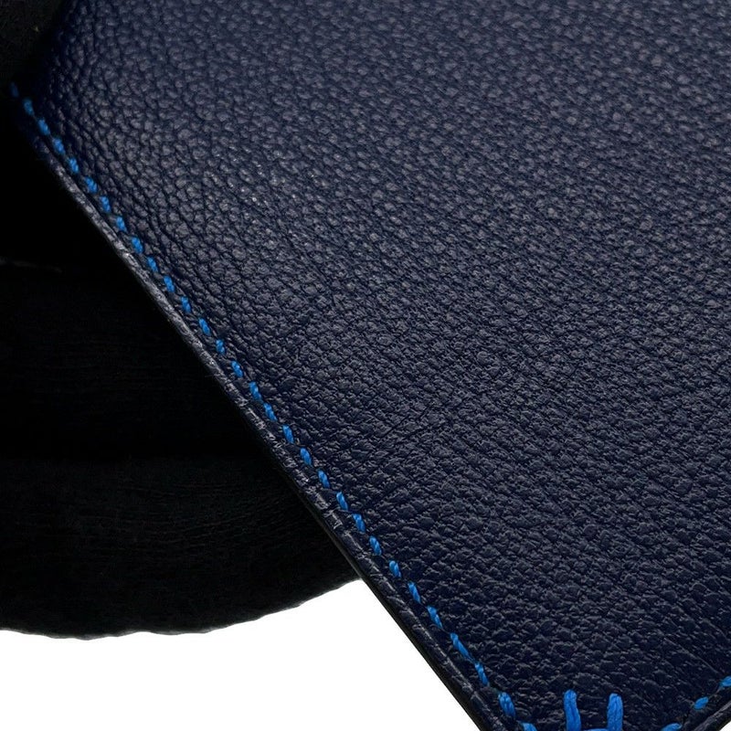 エルメス カードケース Hセリエ ヴェルソ ブルーインディゴ/ブルーゼリージュ エバーグレイン B刻印