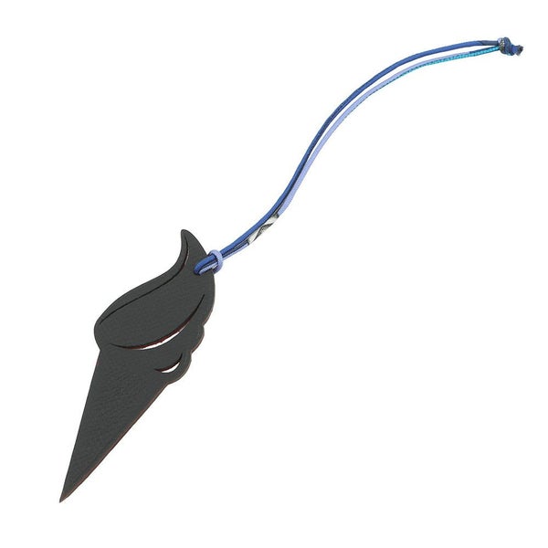 エルメス バッグチャーム プティアッシュ ソフトクリーム ルージュカザック/ブラック エプソン/トゴ HERMES