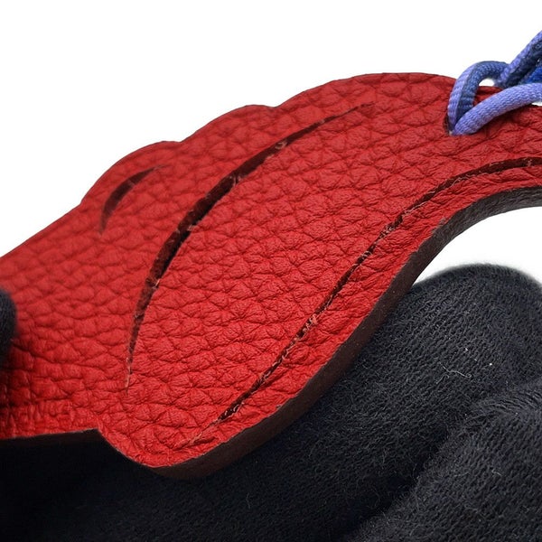 エルメス バッグチャーム プティアッシュ ソフトクリーム ルージュカザック/ブラック エプソン/トゴ HERMES