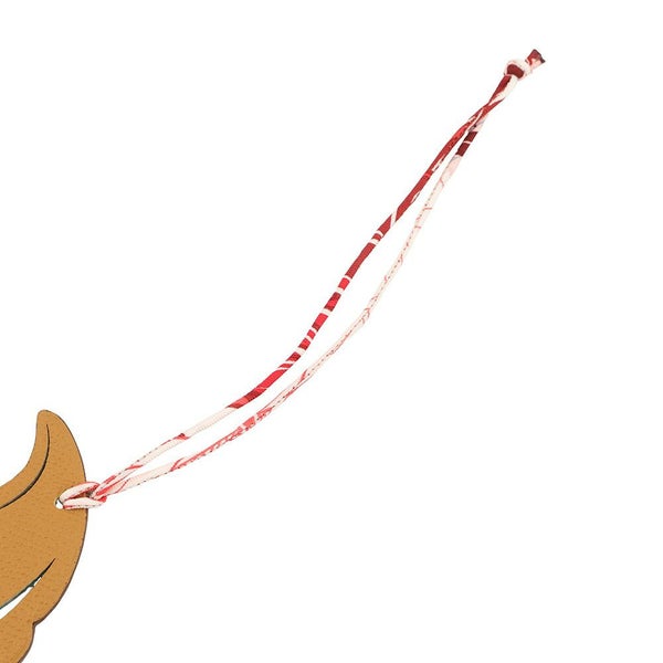 エルメス バッグチャーム プティアッシュ ソフトクリーム キャラメル/ブルーウートルメール エプソン/トゴ HERMES