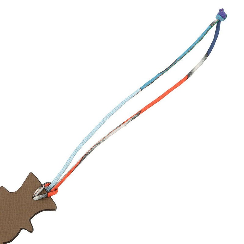 エルメス バッグチャーム プティアッシュ スノーマン エトゥープ/ブルーインディゴ エプソン/トゴ HERMES