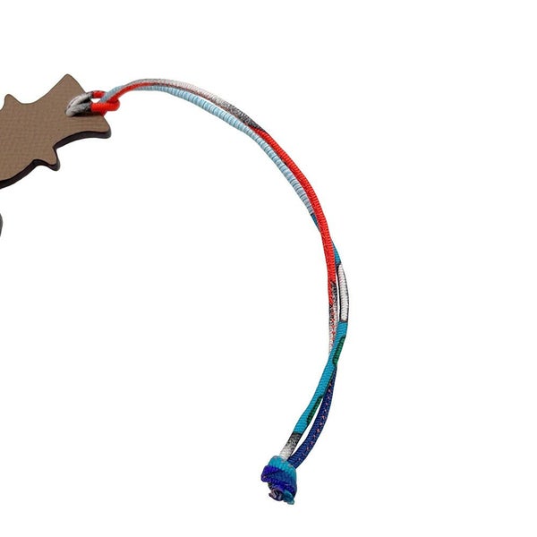 エルメス バッグチャーム プティアッシュ スノーマン エトゥープ/ブルーインディゴ エプソン/トゴ HERMES