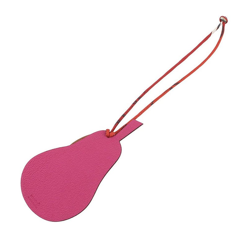 エルメス バッグチャーム プティアッシュ 洋ナシ ゴールド/マグノリア トゴ/シェブルミゾル HERMES