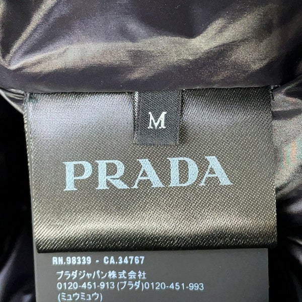 プラダ ダウンジャケット フード付 テクニカルファブリック メンズサイズM SGC689 PRADA アウター 黒
