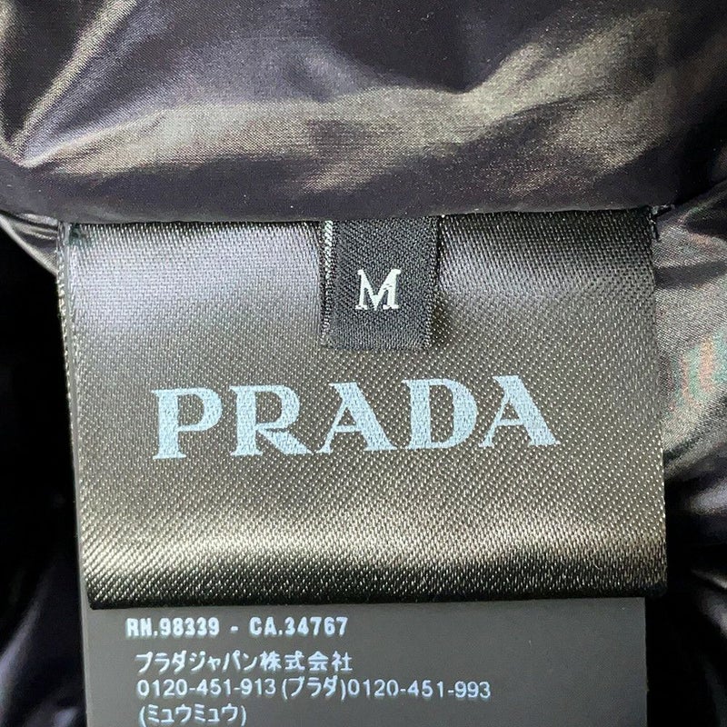 プラダ ダウンジャケット フード付 テクニカルファブリック メンズサイズM SGC689 PRADA アウター 黒