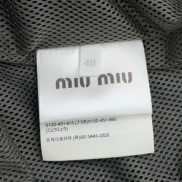 ミュウミュウ ブルゾン テクニカルシルク ジップアップブルゾン レディースサイズ40 ML1220 Miu Miu アウター