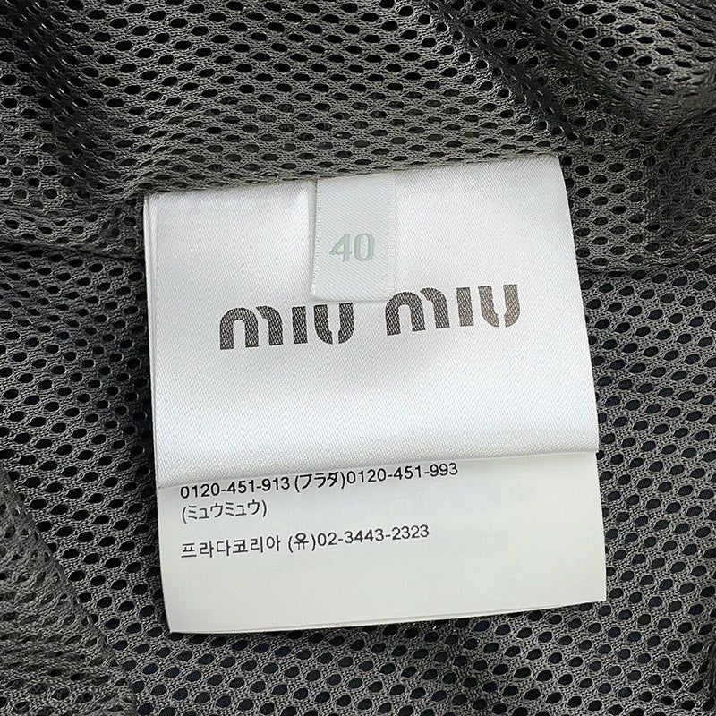 ミュウミュウ ブルゾン テクニカルシルク ジップアップブルゾン レディースサイズ40 ML1220 Miu Miu アウター