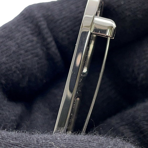 エルメス ブローチ シェーヌダンクル ブラック/シルバー金具 エプソン HERMES アクセサリー 黒