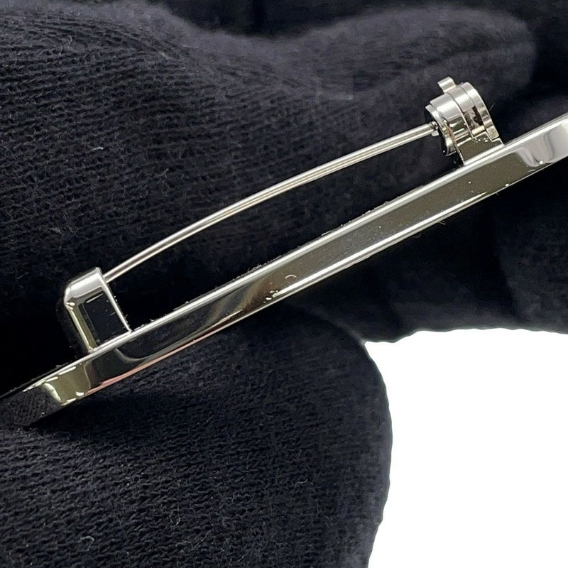 エルメス ブローチ シェーヌダンクル ブラック/シルバー金具 エプソン HERMES アクセサリー 黒