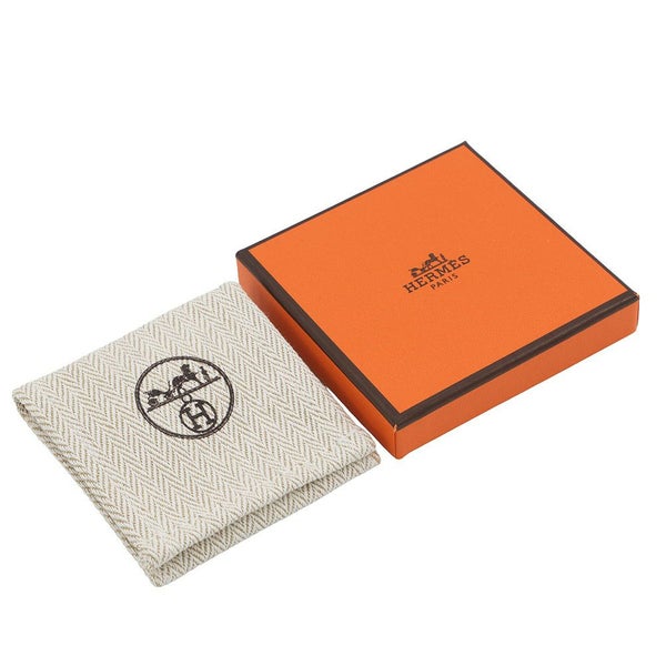 エルメス ブローチ シェーヌダンクル ブラック/シルバー金具 エプソン HERMES アクセサリー 黒