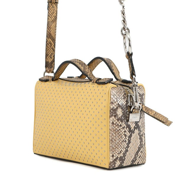 トッズ ハンドバッグ スタッズ ゴンミーニ ミニ パイソン レザー XBWDONHB100XMAB999 TOD'S 2way