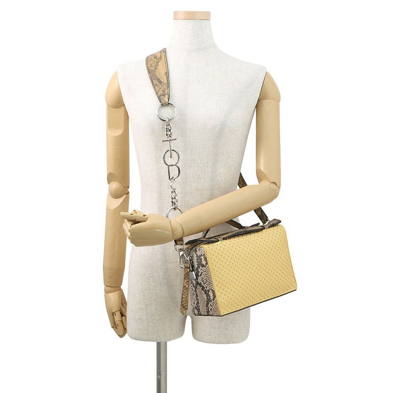 トッズ ハンドバッグ スタッズ ゴンミーニ ミニ パイソン レザー XBWDONHB100XMAB999 TOD'S 2way