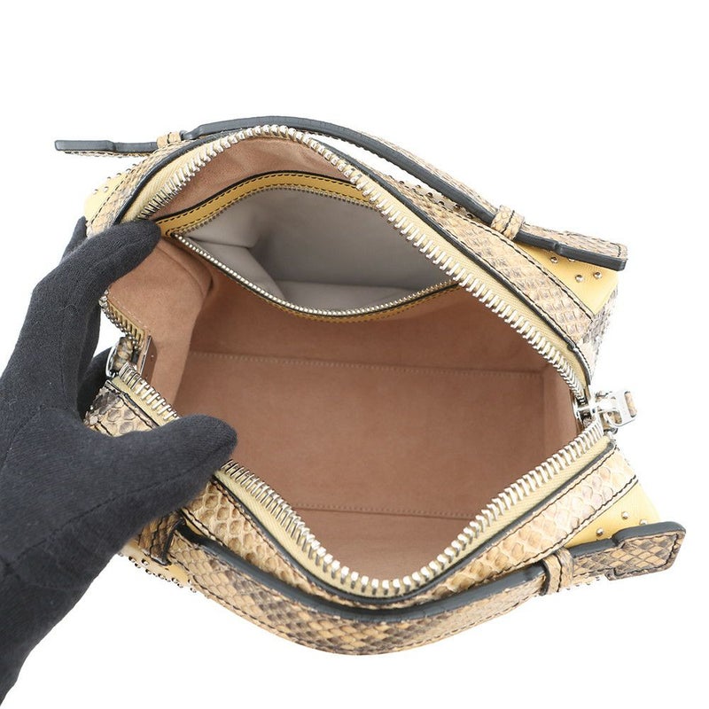 トッズ ハンドバッグ スタッズ ゴンミーニ ミニ パイソン レザー XBWDONHB100XMAB999 TOD'S 2way