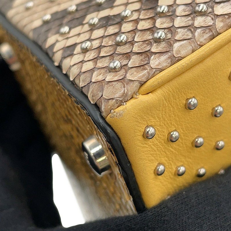 トッズ ハンドバッグ スタッズ ゴンミーニ ミニ パイソン レザー XBWDONHB100XMAB999 TOD'S 2way