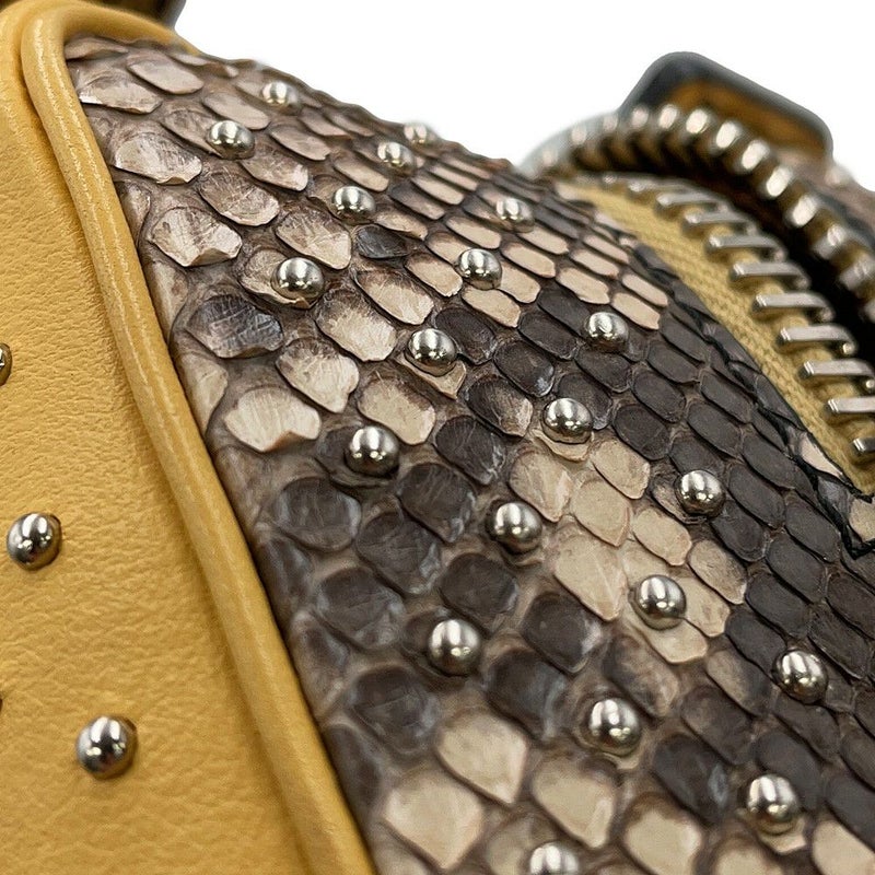 トッズ ハンドバッグ スタッズ ゴンミーニ ミニ パイソン レザー XBWDONHB100XMAB999 TOD'S 2way