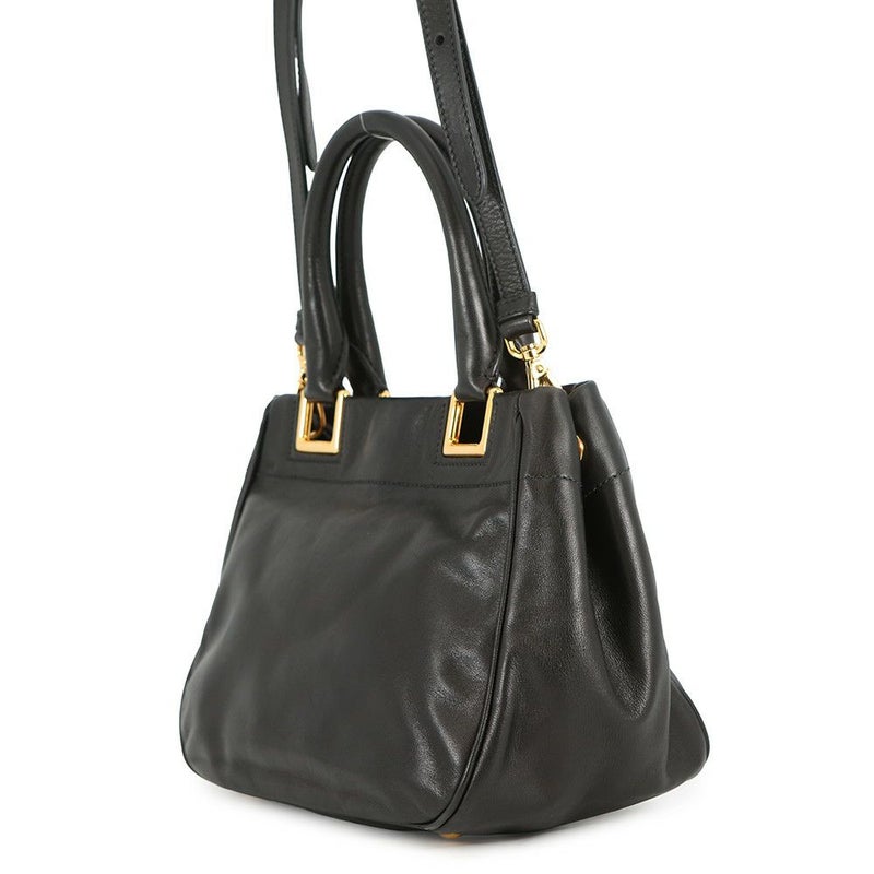 プラダ ハンドバッグ リボン レザー BN2245 PRADA 2ｗayショルダーバッグ 黒