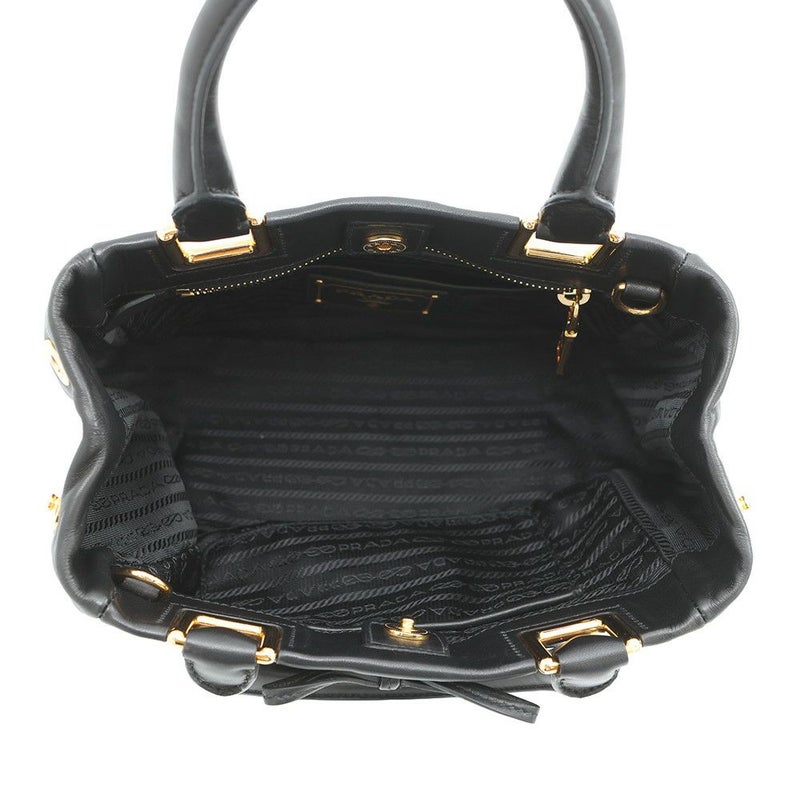 プラダ ハンドバッグ リボン レザー BN2245 PRADA 2ｗayショルダーバッグ 黒