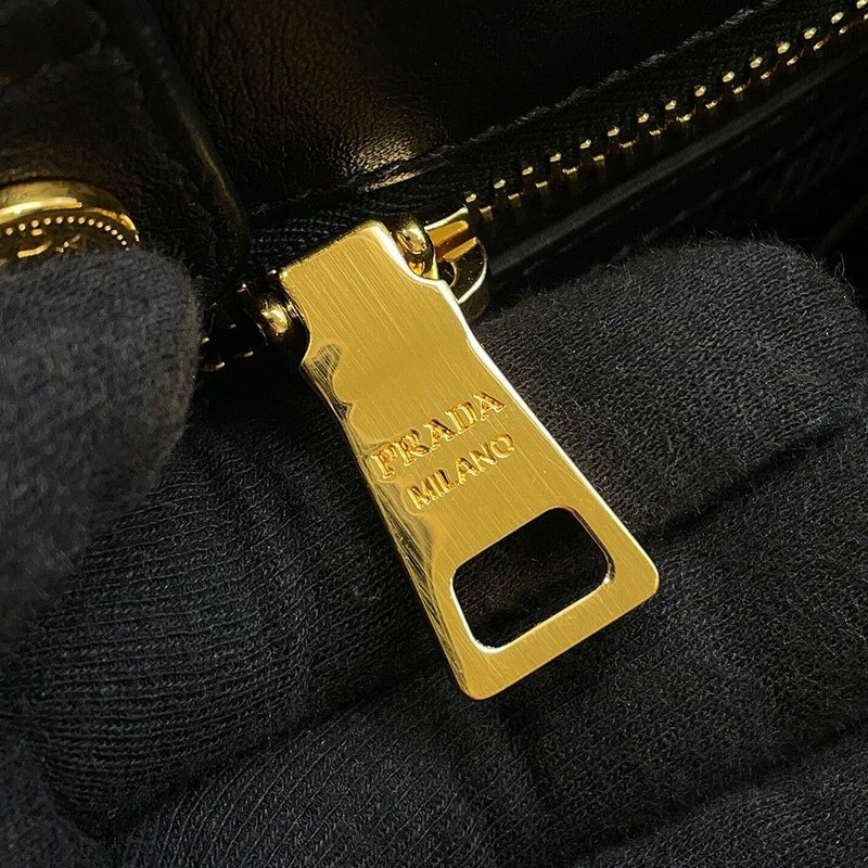 プラダ ハンドバッグ リボン レザー BN2245 PRADA 2ｗayショルダーバッグ 黒