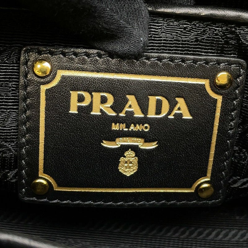 プラダ ハンドバッグ リボン レザー BN2245 PRADA 2ｗayショルダーバッグ 黒