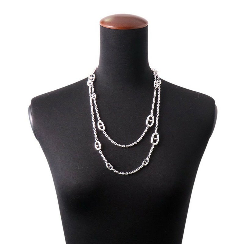 エルメス ネックレス シェーヌダンクル ファランドール SV925シルバー サイズ120 HERMES ロングネックレス ジュエリー