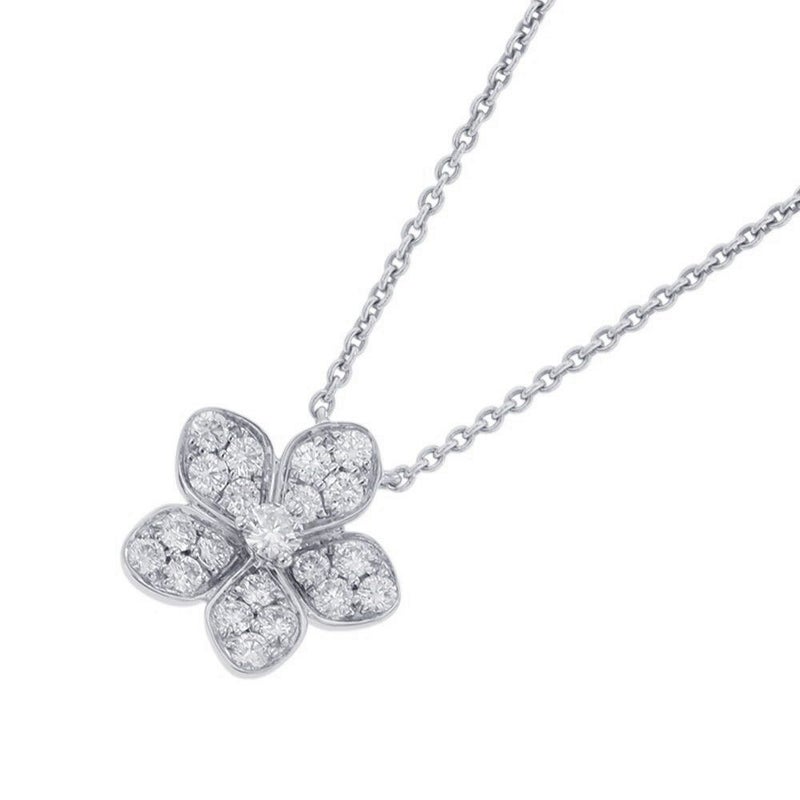 グラフ ネックレス ワイルドフラワー パヴェダイヤモンド ペンダント ダイヤ 計0.42ct K18WGホワイトゴールド RGP773