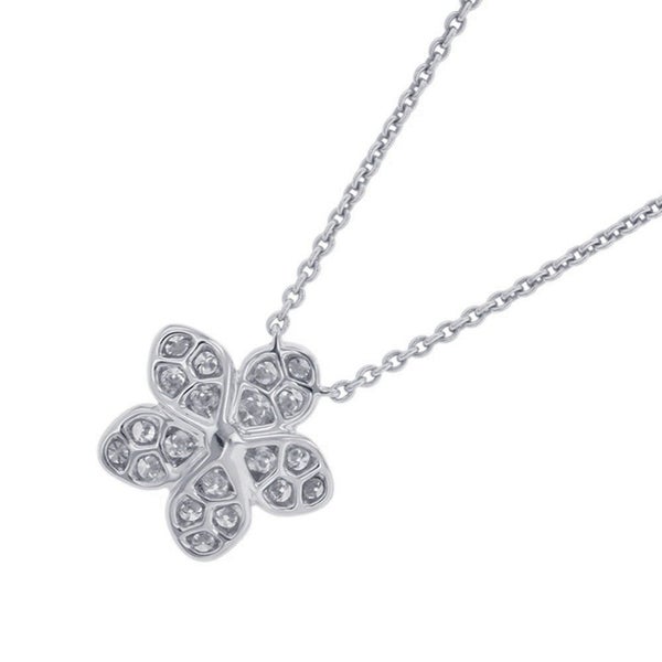 グラフ ネックレス ワイルドフラワー パヴェダイヤモンド ペンダント ダイヤ 計0.42ct K18WGホワイトゴールド RGP773