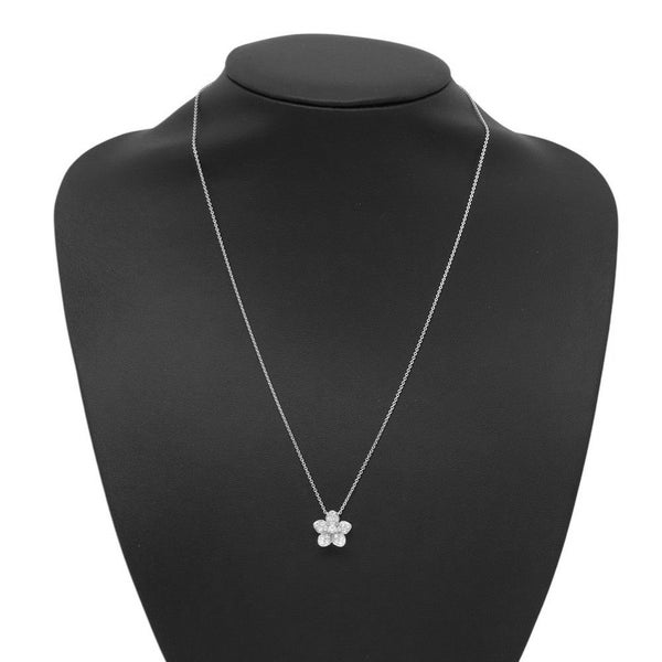 グラフ ネックレス ワイルドフラワー パヴェダイヤモンド ペンダント ダイヤ 計0.42ct K18WGホワイトゴールド RGP773