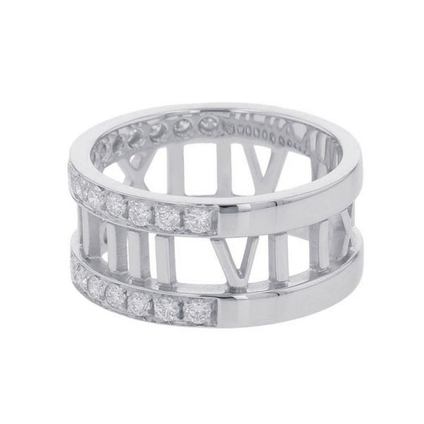 ティファニー リング アトラス オープンリング ダイヤモンド K18WGホワイトゴールド リングサイズ約13号 Tiffany&Co. 指輪