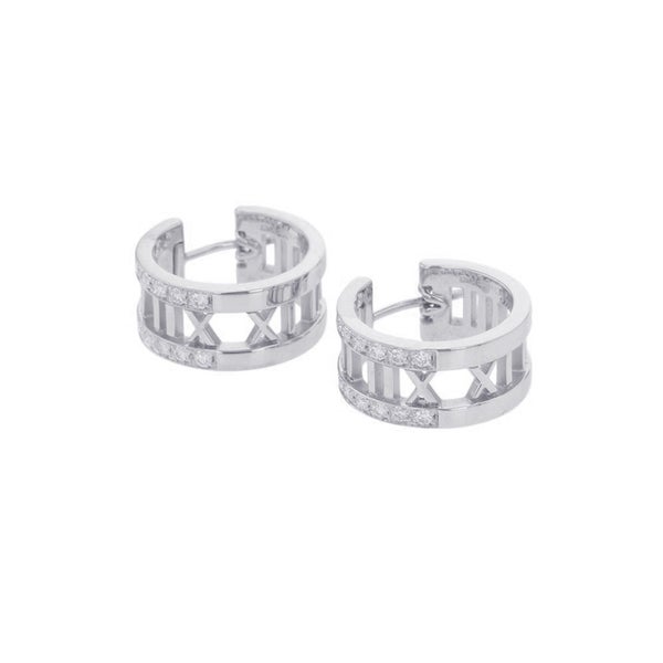 ティファニー ピアス アトラス オープン ピアス ダイヤモンド K18WGホワイトゴールド Tiffany&Co.