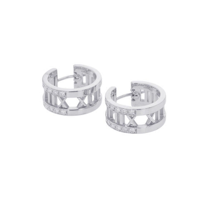 ティファニー ピアス アトラス オープン ピアス ダイヤモンド K18WGホワイトゴールド Tiffany&Co.