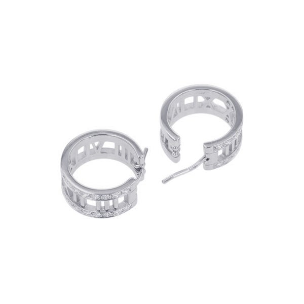 ティファニー ピアス アトラス オープン ピアス ダイヤモンド K18WGホワイトゴールド Tiffany&Co.