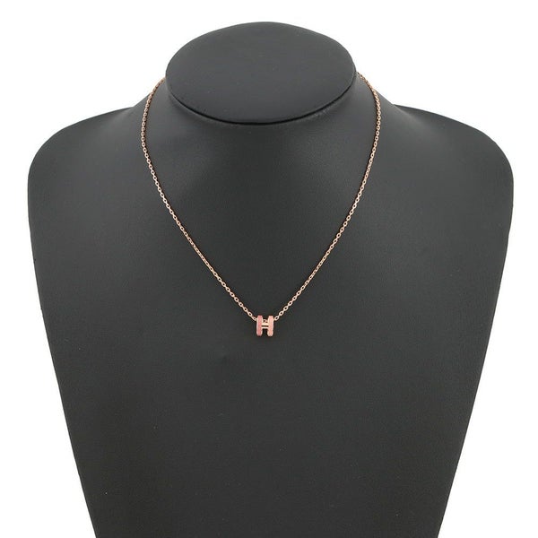 エルメス ネックレス ミニ・ポップアッシュ ロカバール ビューティー ピンク/ピンクゴールド金具 HERMES アクセサリー