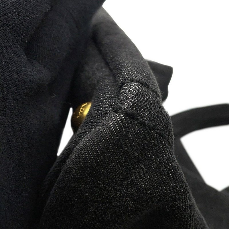 プラダ トートバッグ カナパ CANAPA デニム B2642B PRADA 2wayショルダーバッグ 黒